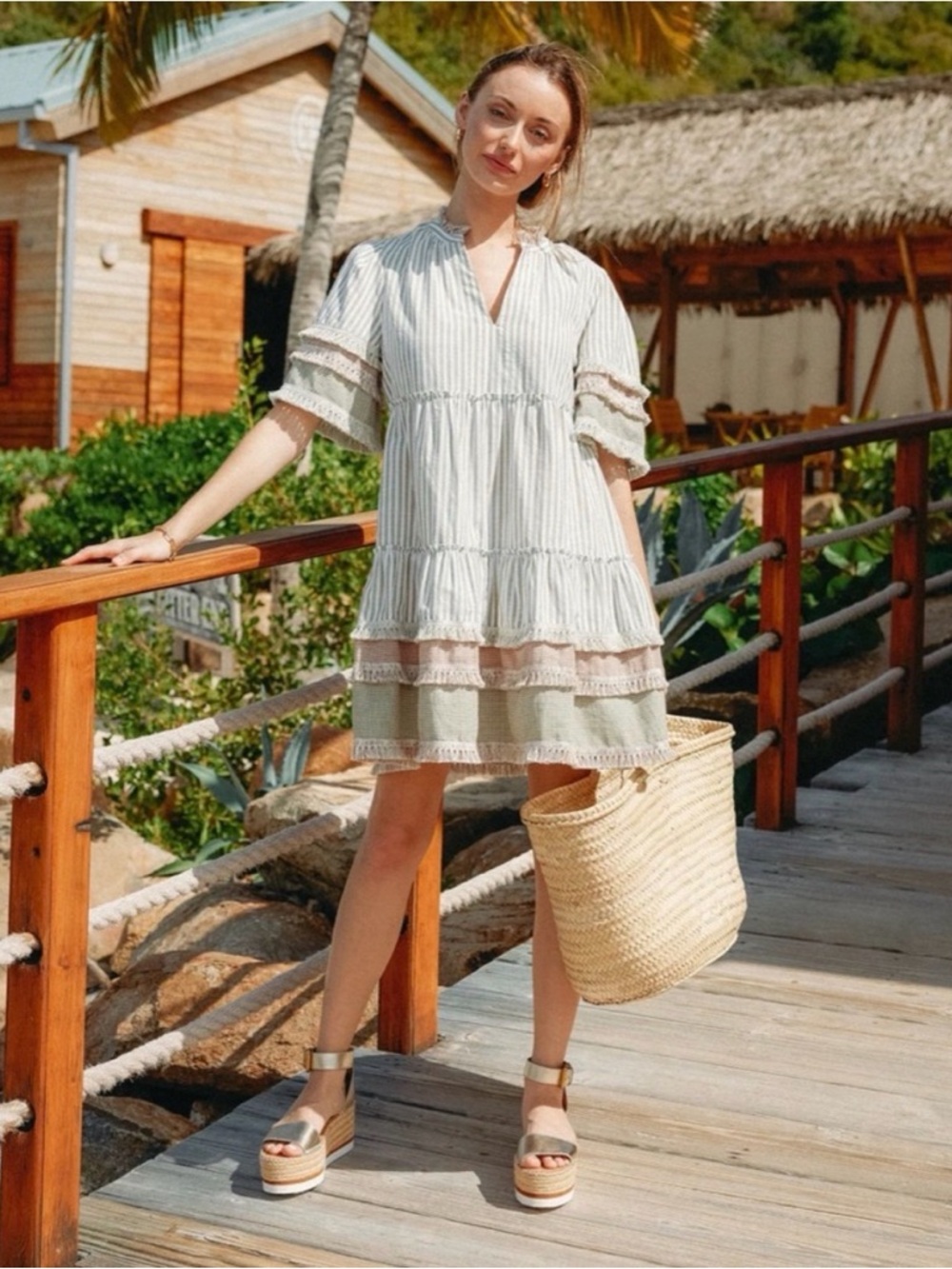 TUCKERNUCK Cotswold Stripe Crawford Dress NWT - Picture 3 of 7